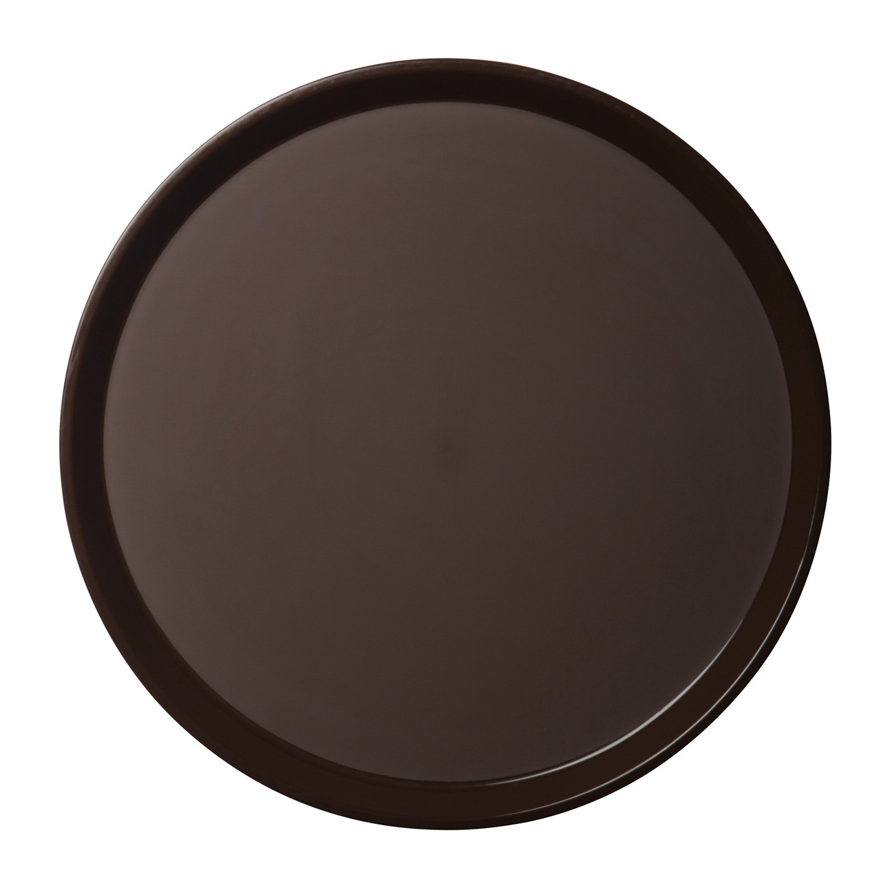 PT1400167 - Cambro - 14 in Round Brown Polytread® Serving Tray