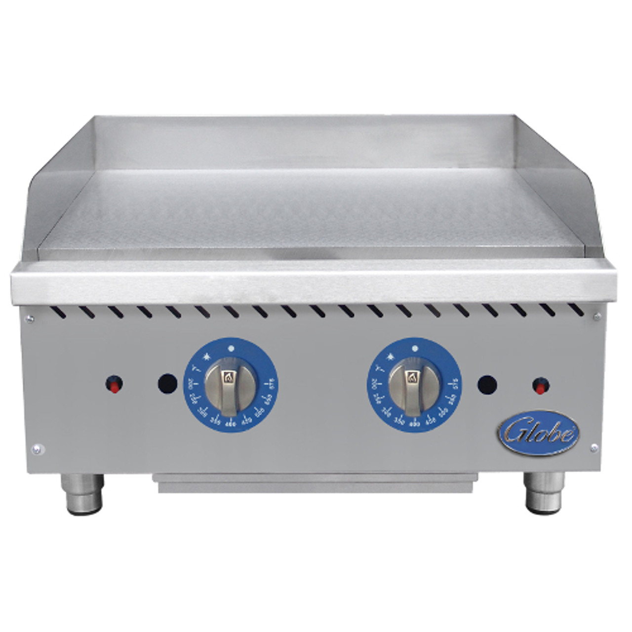 GG24TG - Globe - 24 in Thermostatic Controlled Natural Gas Countertop Griddle