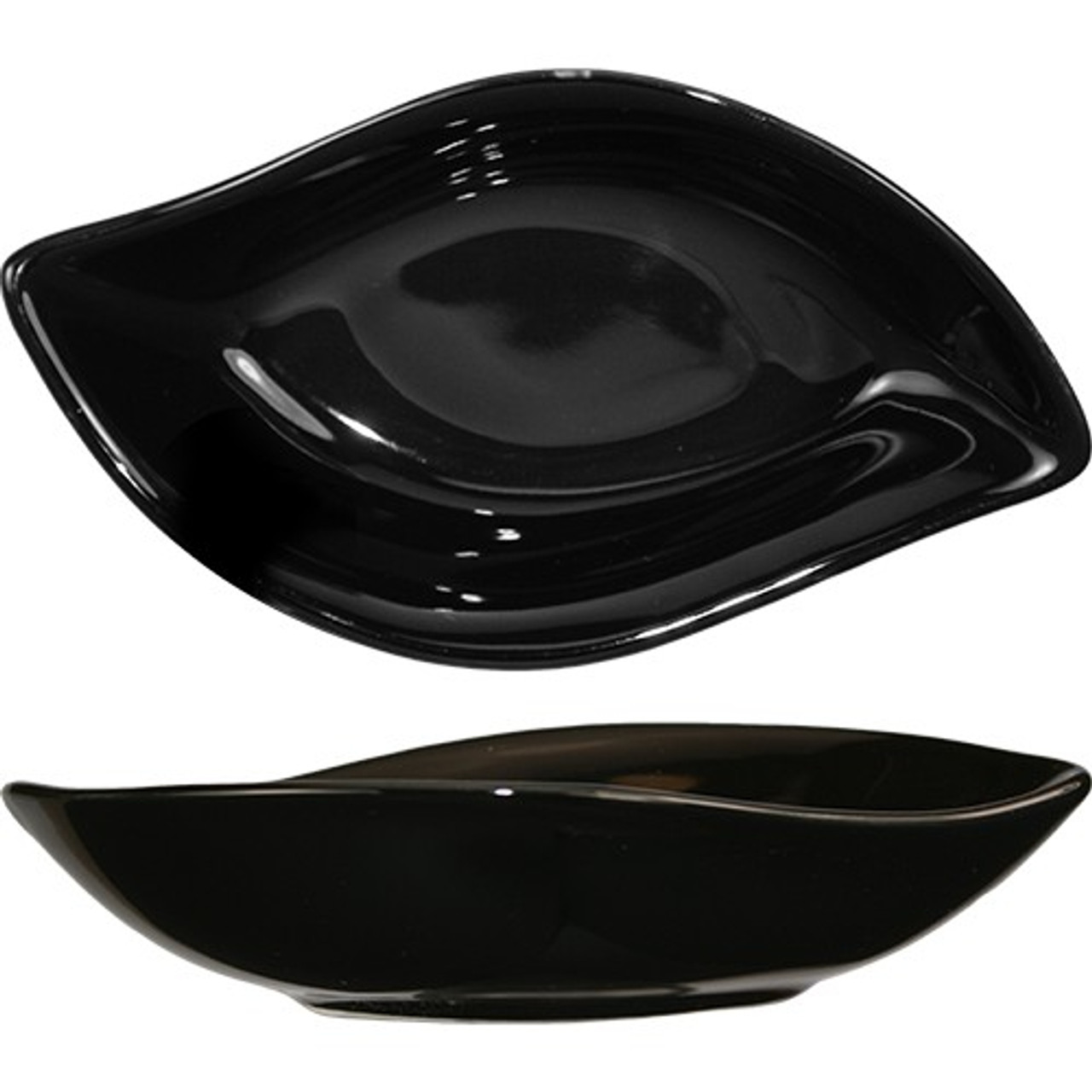 FAW-5-B - International Tableware - 2 1/2 oz Black Leaf Bowl