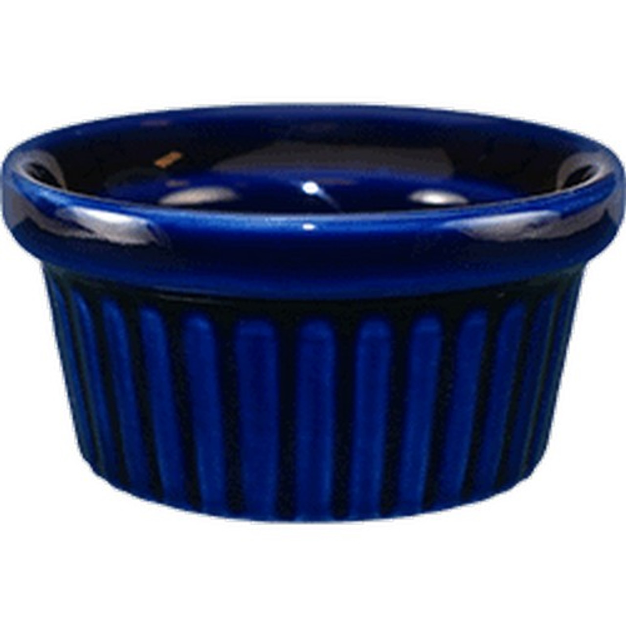 RAMF-2-CB - International Tableware - 2 oz Cancun™ Cobalt Fluted Ramekin