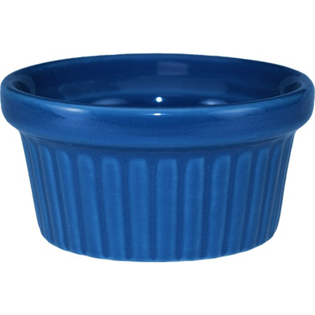 RAMF-2-LB - International Tableware - 2 oz Light blue fluted ramekin