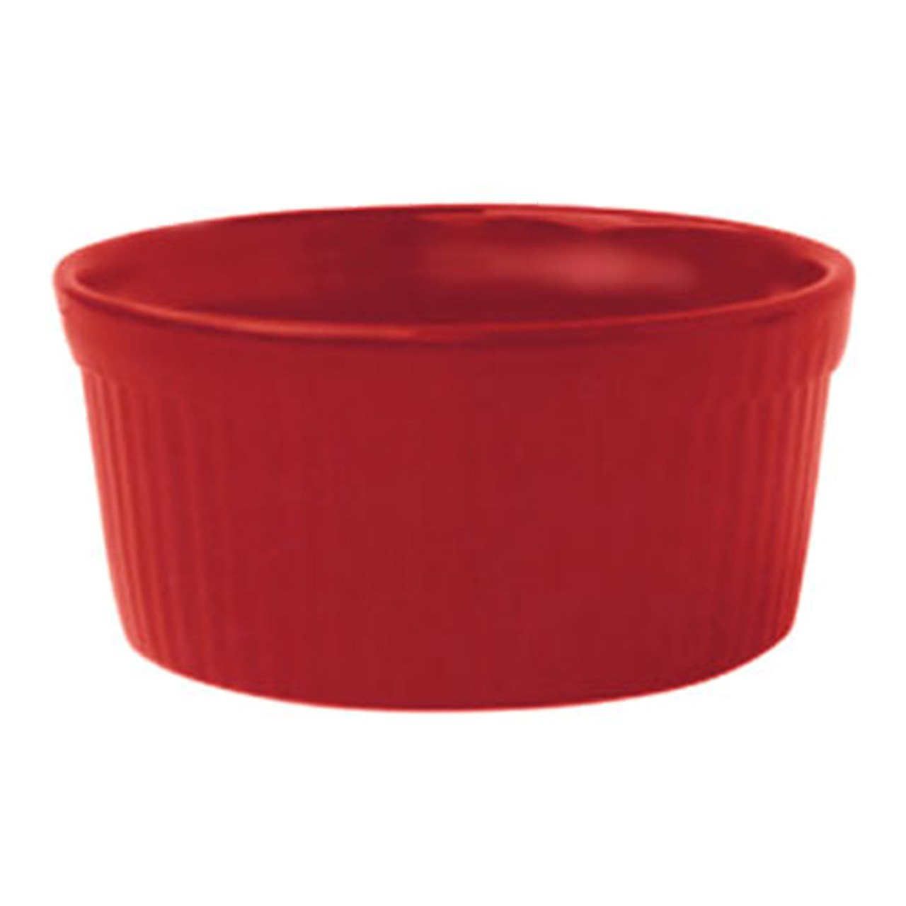 RAMF-2-CR - International Tableware - 2 oz Cancun™ Crimson Red fluted ramekin