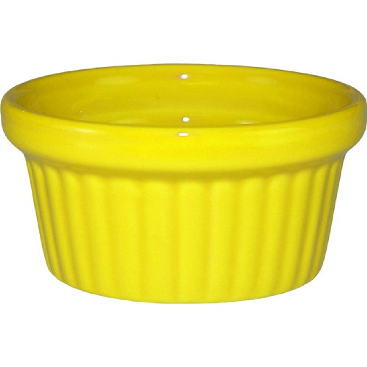 RAMF-2-Y - International Tableware - 2 oz Yellow fluted ramekin