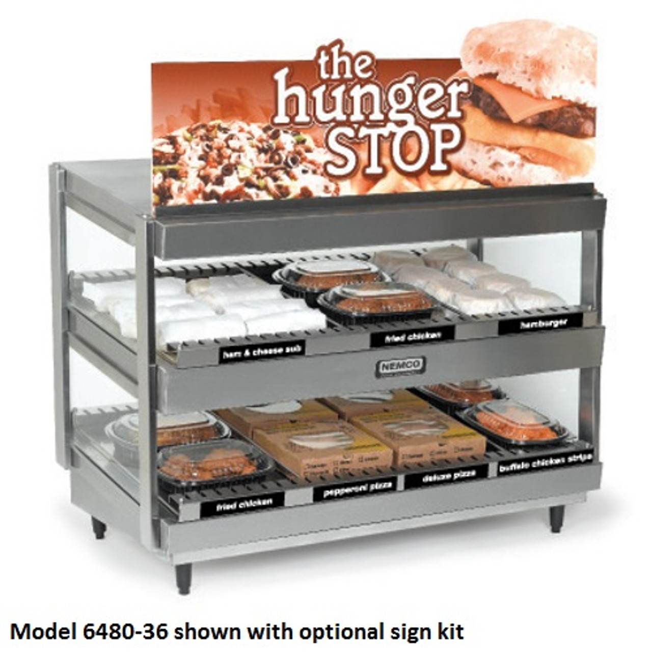 6480-18 - Nemco - 18 in Countertop Hot Food Merchandiser
