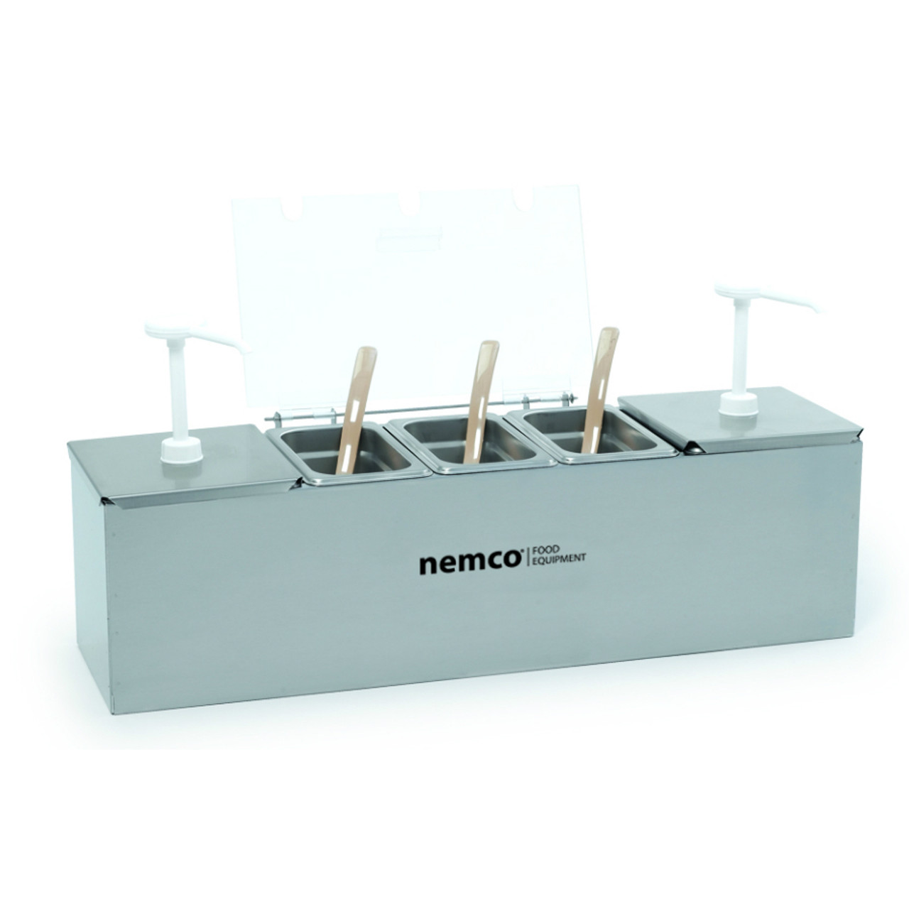 88100-CB-2 - Nemco - Condiment Bar with 1.1 Qt Stainless Steel Pans