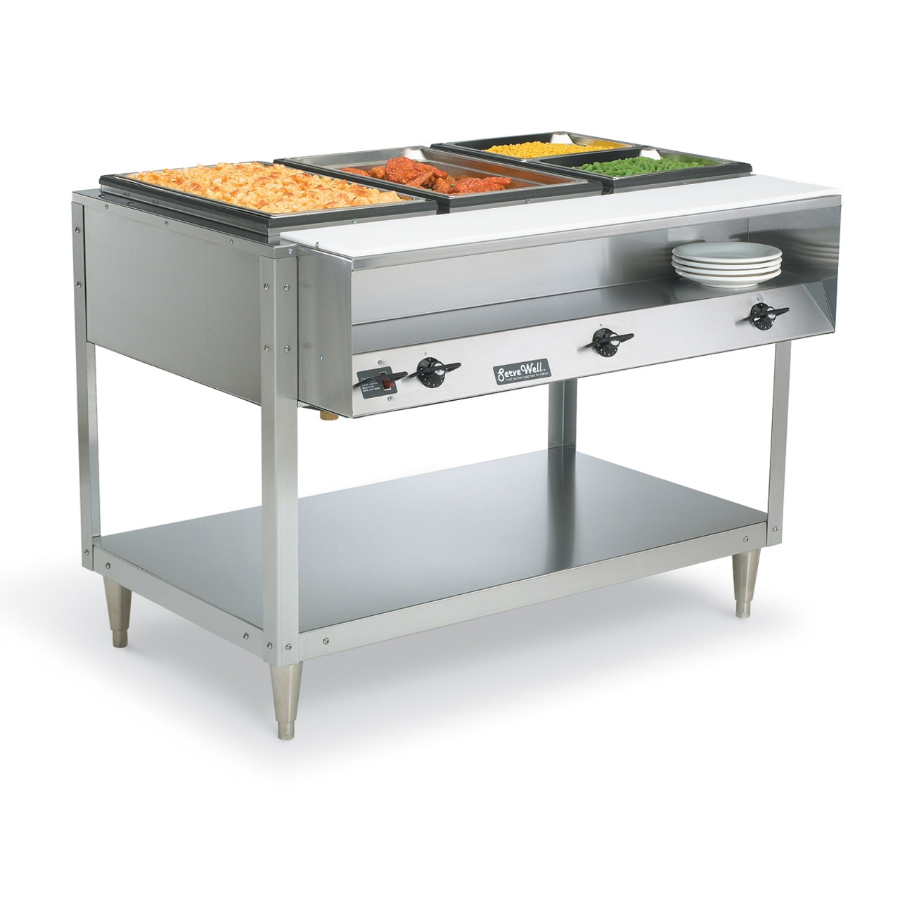38003 - Vollrath - Servewell® 480 Watt 3 Well Hot Food Table