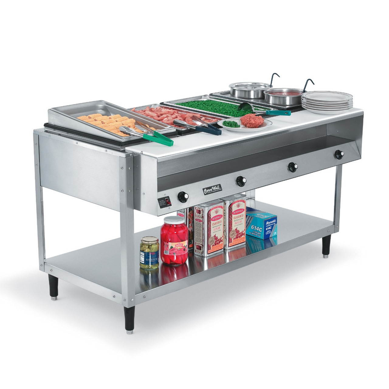 38004 - Vollrath - Servewell® 480 Watt 4 Well Hot Food Table