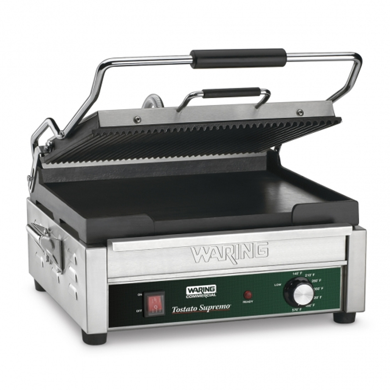 WDG250 - Waring - Double Panini Grill w/ Top Ribbed Plate