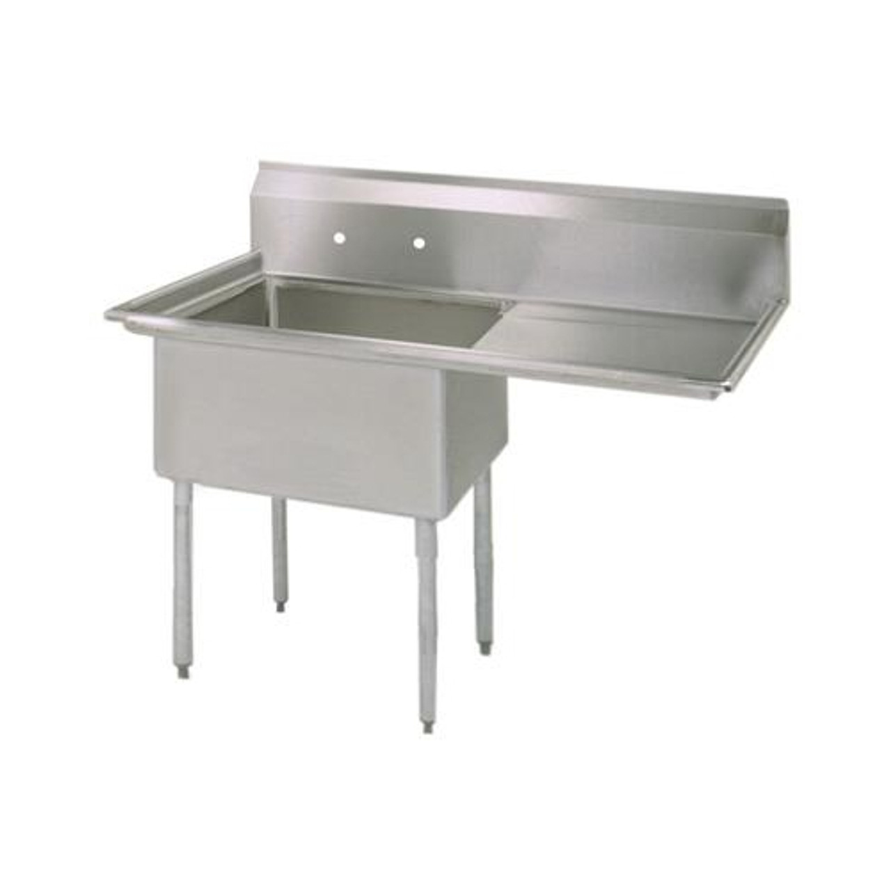BKS-1-1620-12-18R - Bk Resources - 16 in x 20 in x 12 in 1 Compartment Sink with Right Drainboard