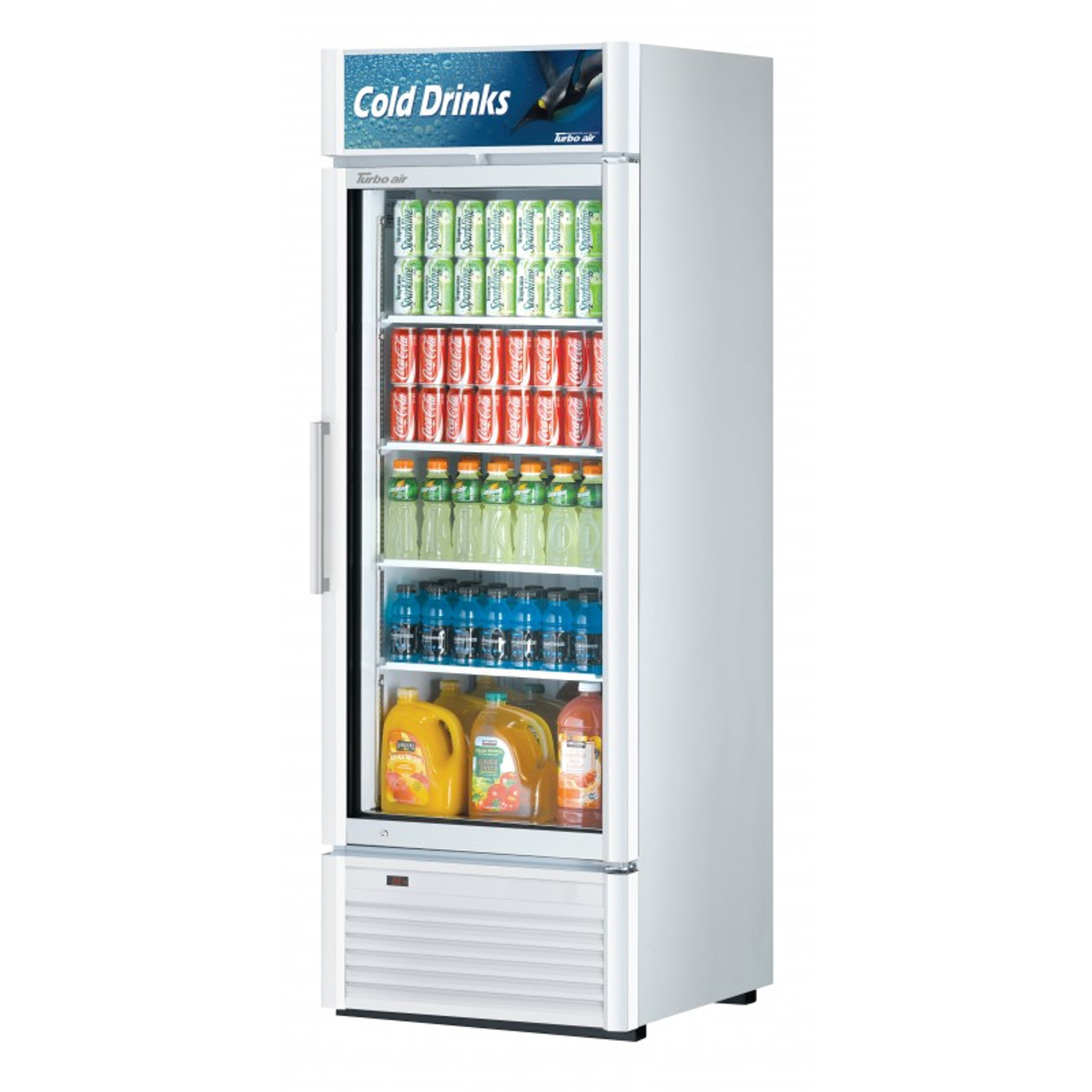 TGM-23SDW-N6 - Turbo Air - 19.4 cu/ft 1-Door White Refrigerated Merchandiser