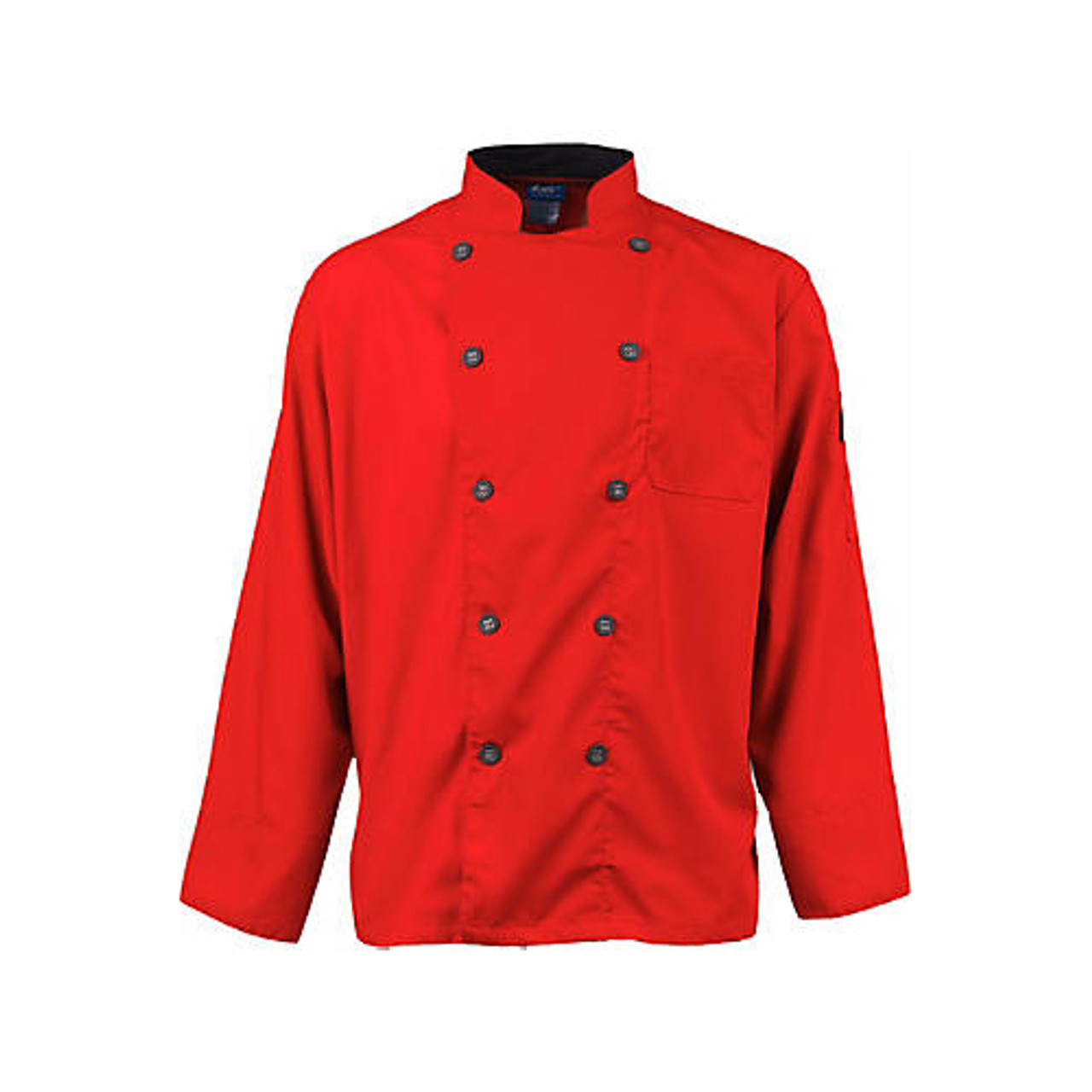 2122RDSLS - KNG - Small Men's Active Red Long Sleeve Chef Coat