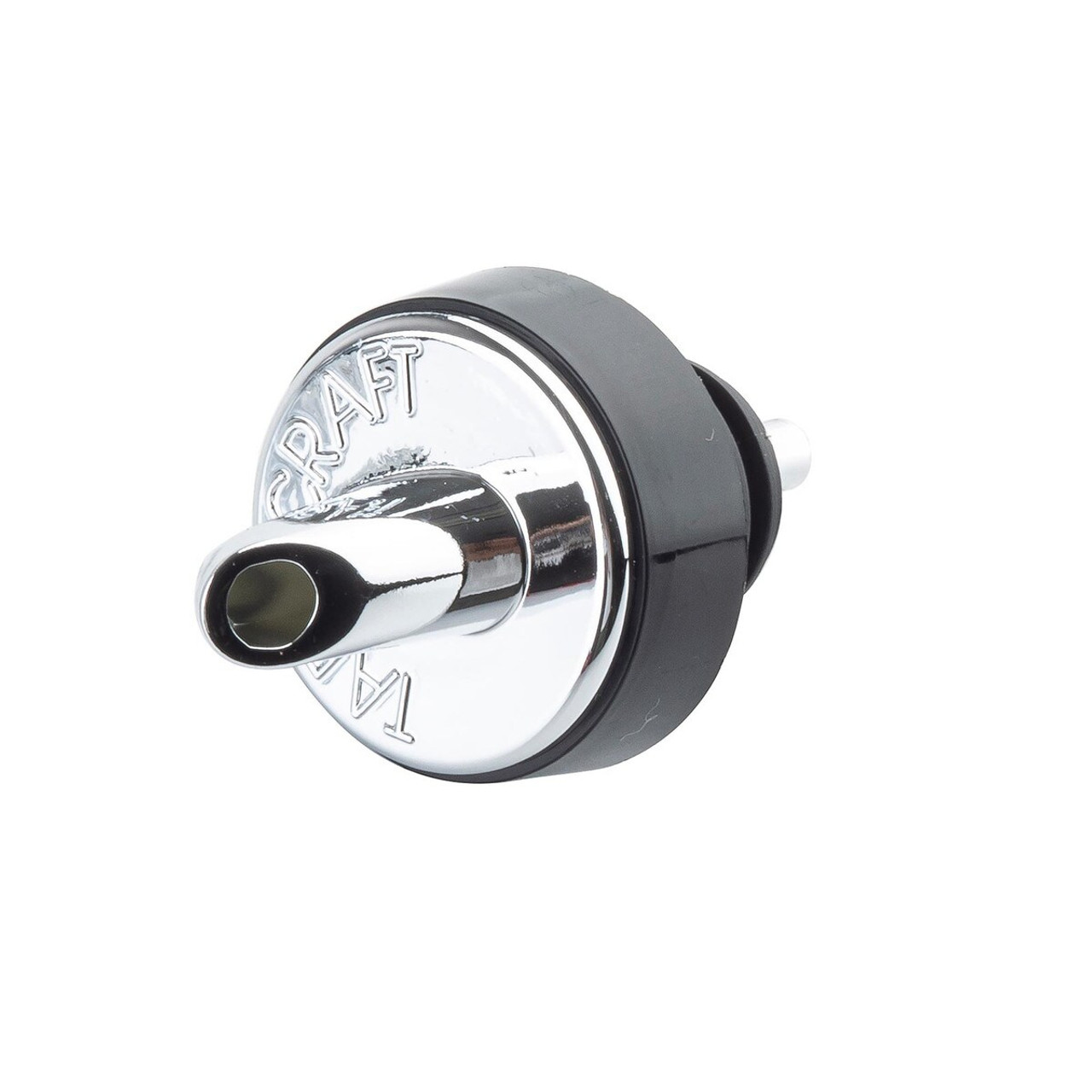 671 - Tablecraft - Chrome Plated Free Flow Pourer with Black Collar