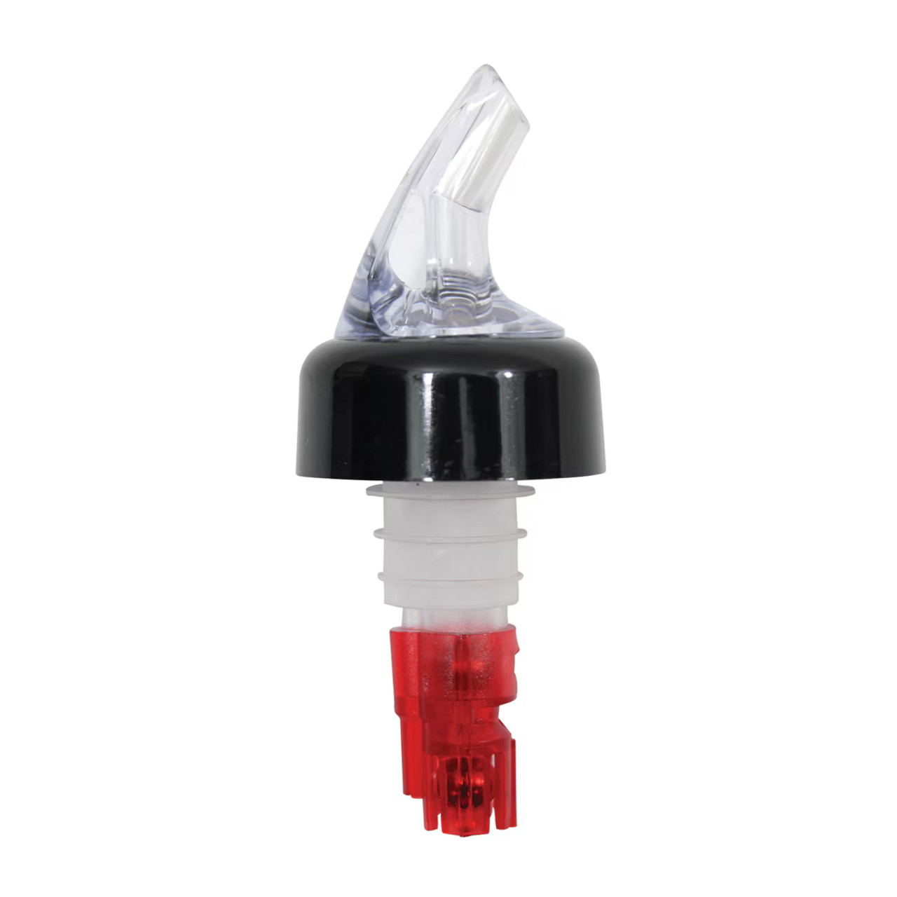 4246A - Tablecraft - Proper Pour™ 1 oz Clear with Red Dip Tube