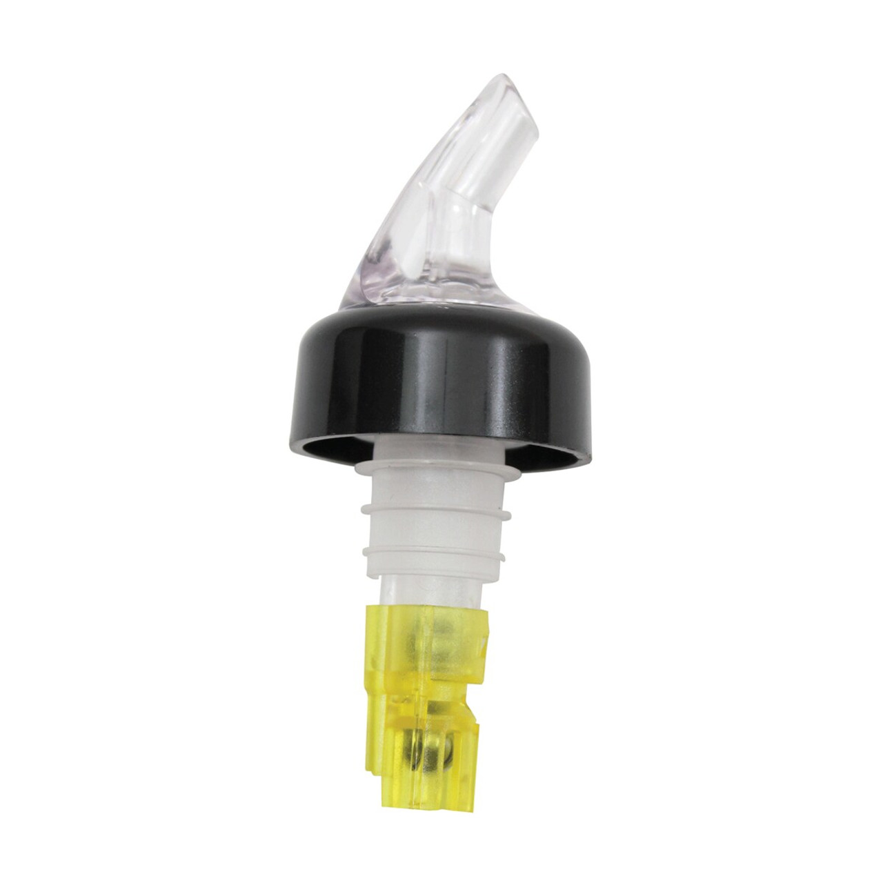 4249A - Tablecraft - Proper Pour™ 1 1/2 oz Clear with Yellow Dip Tube