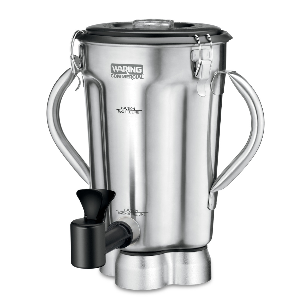 CAC125 - Waring - 2-Handle Stainless Steel 1-Gallon Container with Spigot, Blade Assembly & Lid
