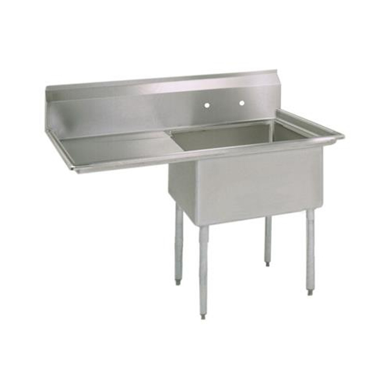 BKS-1-1620-12-18L - Bk Resources - 20 in x 16 in x 12 in 1 Compartment Sink with Left Drainboard