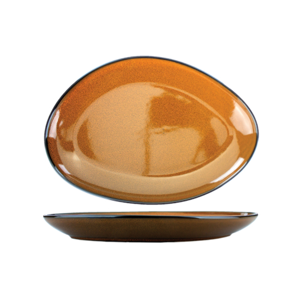 LU-139-TA - International Tableware - 13 1/4 in Luna™ Terracotta Platter