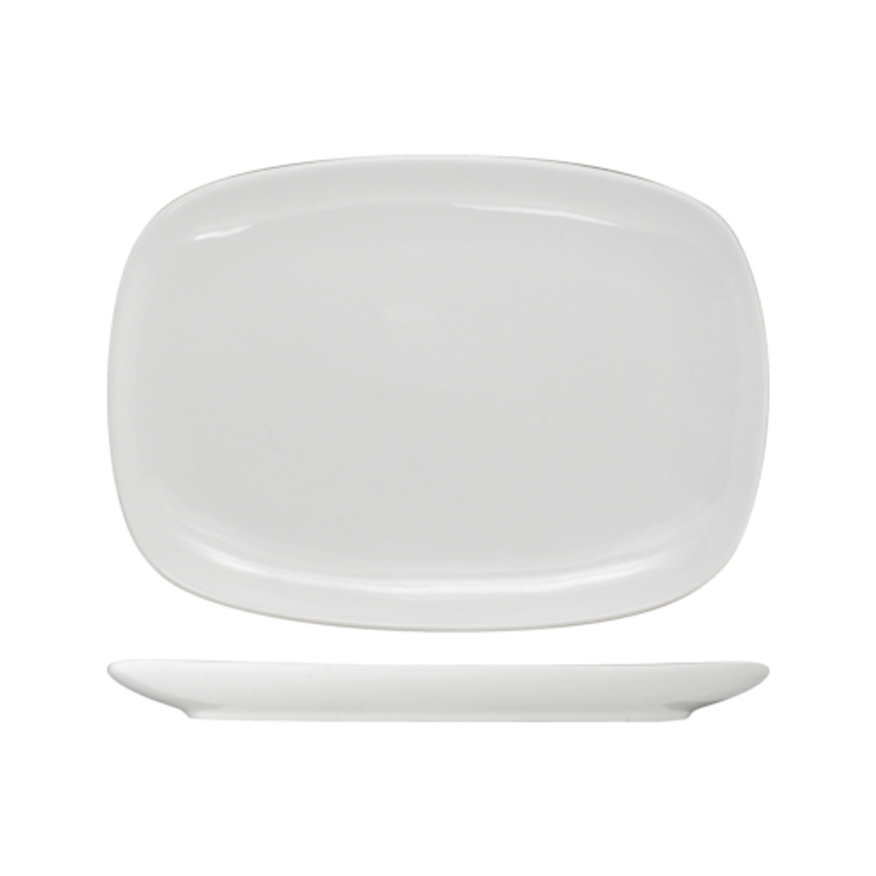 QP-14 - International Tableware - 14 in Quad™ European White Rectangular Platter