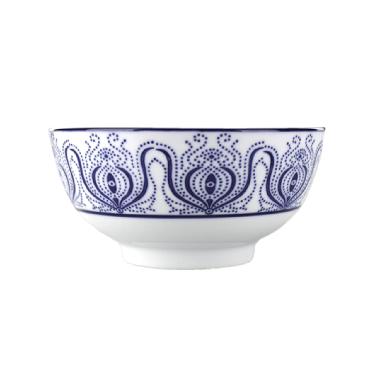 SH-5 - International Tableware - 14 oz Pacific™ Bright White & Pattern Shanghai Bowl