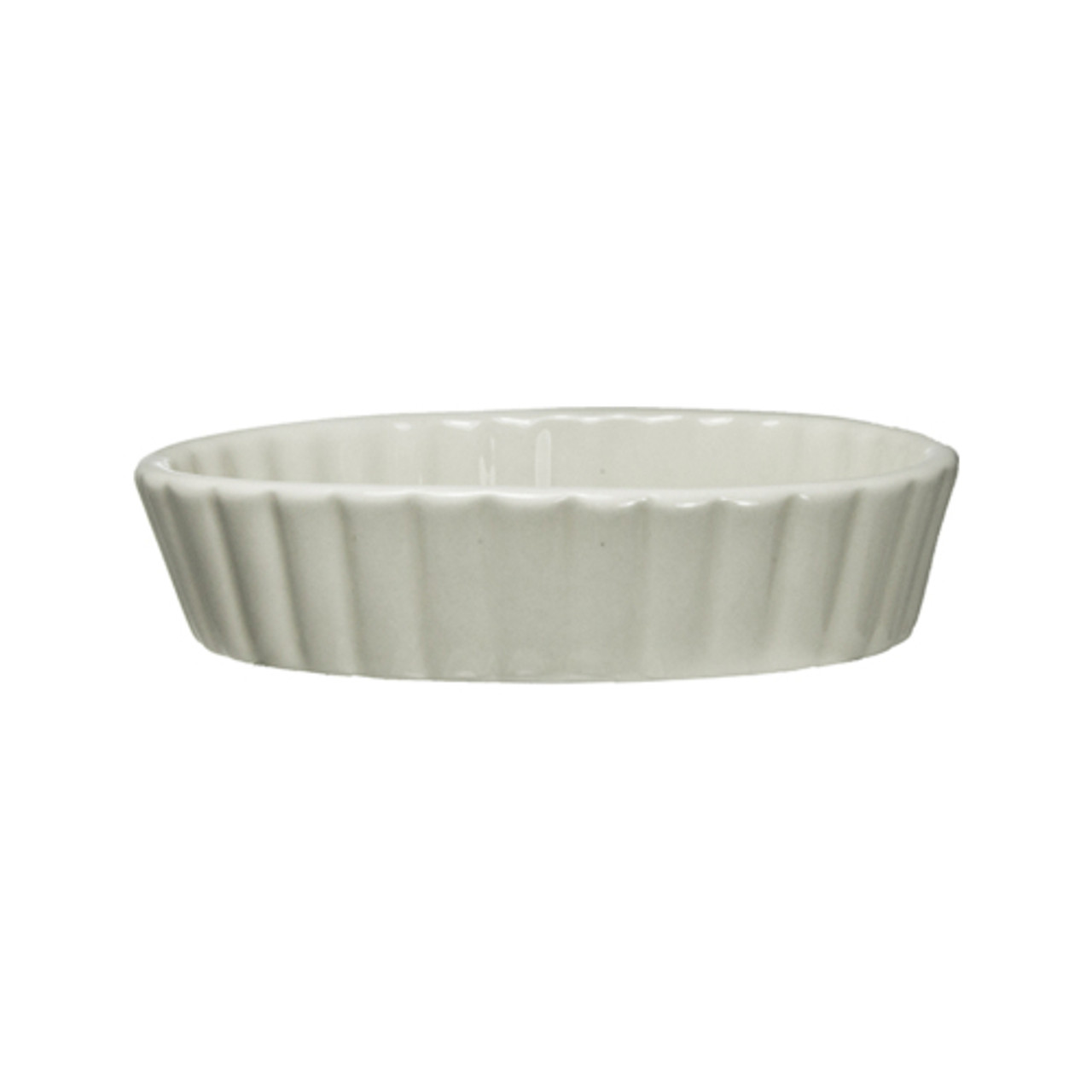 SOFO-60-AW - International Tableware - 6 oz American White Oval Creme Brulee