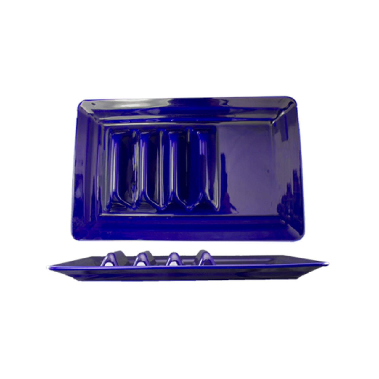 TACO-14-CB - International Tableware - 14 1/8 in x 9 1/8 in Cobalt Blue Taco Platter