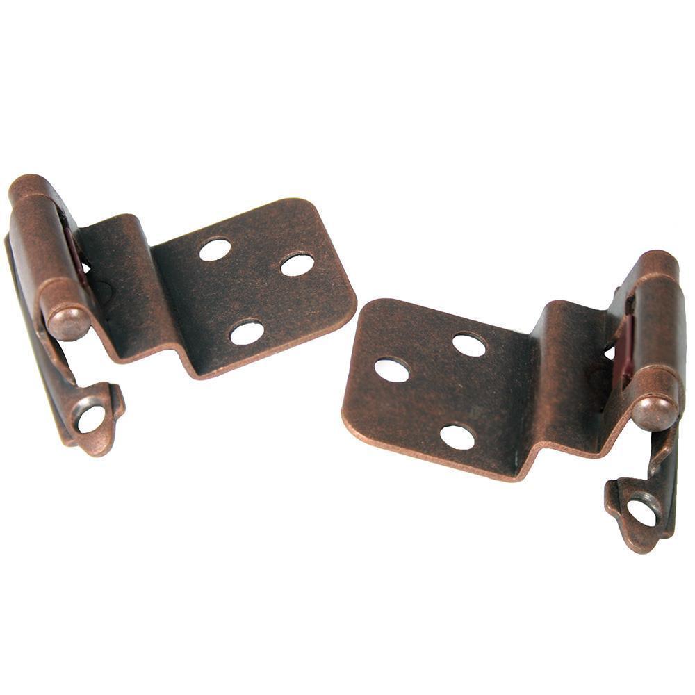 3/8 in. Venetian Bronze Self-Closing Inset Hinge (1-Pair)