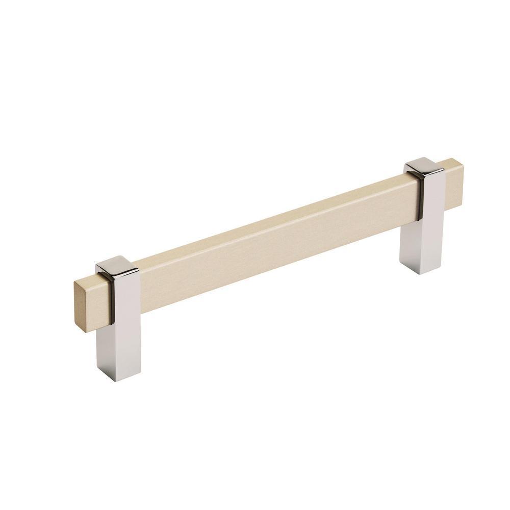 Mulino 5-1/16 in. (128 mm) Center-to-Center Silver Champagne/Polished Chrome Cabinet Drawer Pull