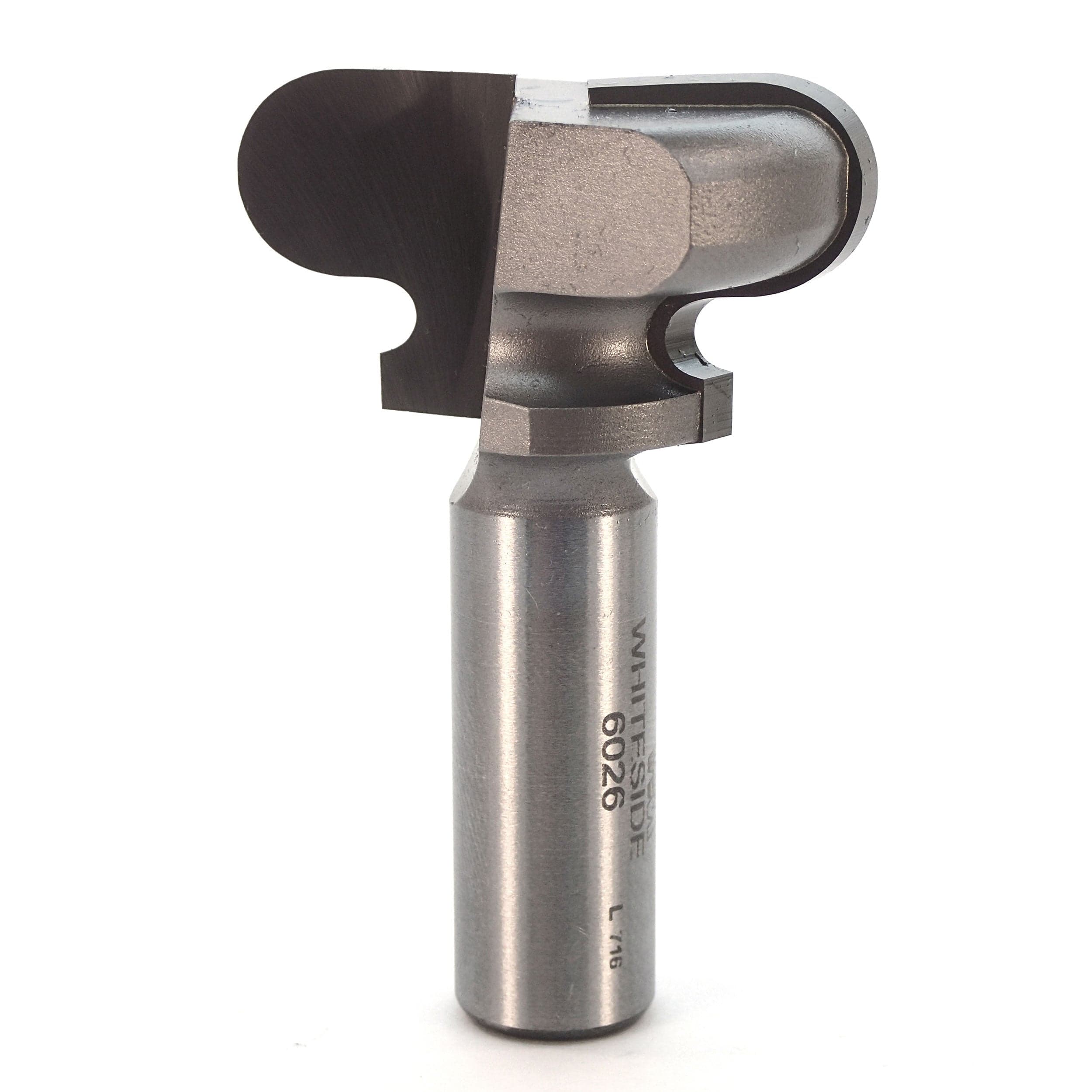 6026 European Style Drawer Pull Router Bit 1/4" R X 1-1/2" D X 13/16" CL X 2-3/8" OL