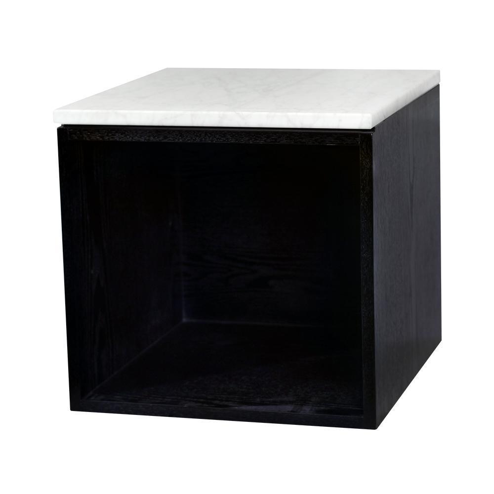 Angelico 16 in. W x 17.3 in. D x 17.5 in. H Wall Mounted Side Cabinet with No Door in Black Oak