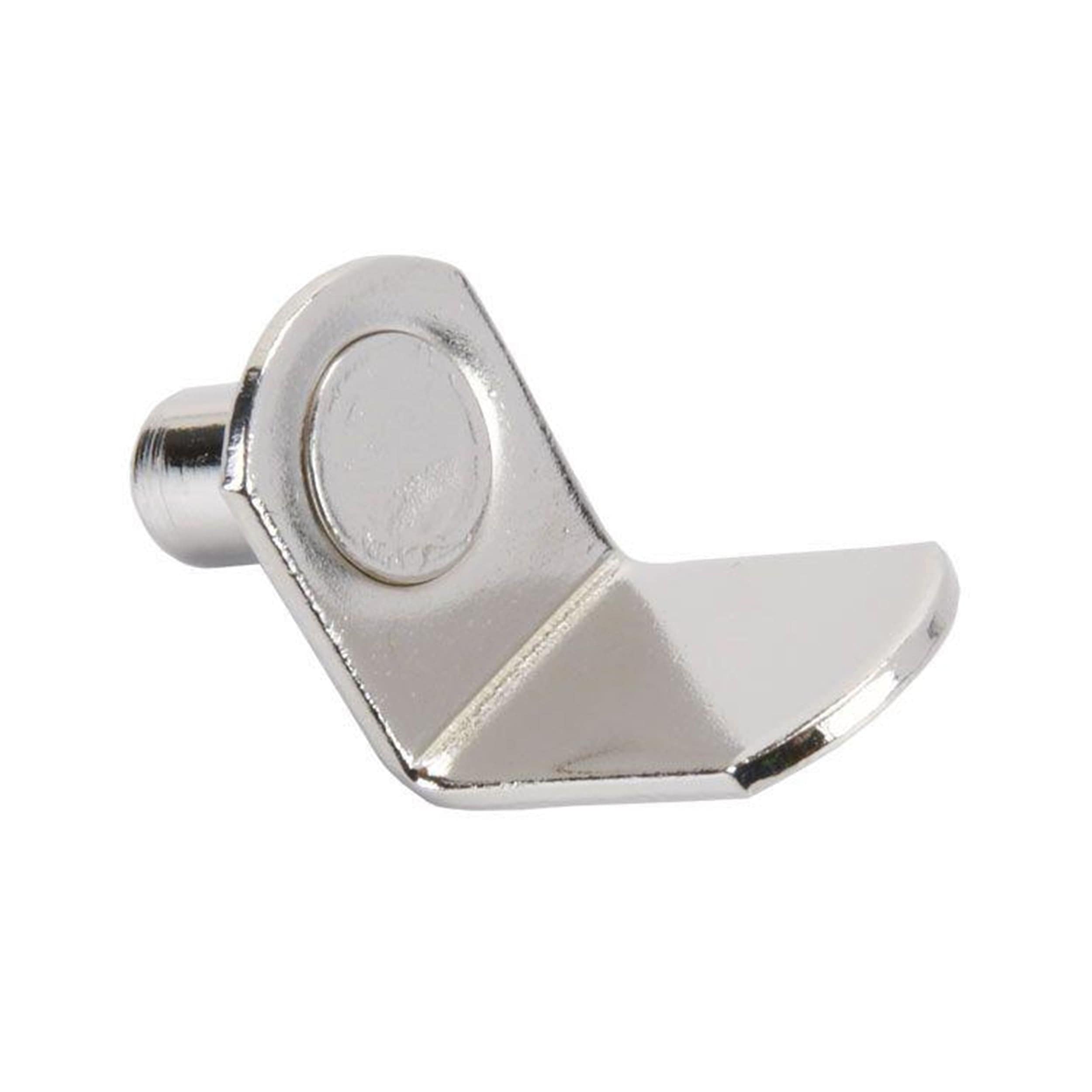 Bracket Style Shelf Support - 1/4" Pin - Nickel - 25 Pack