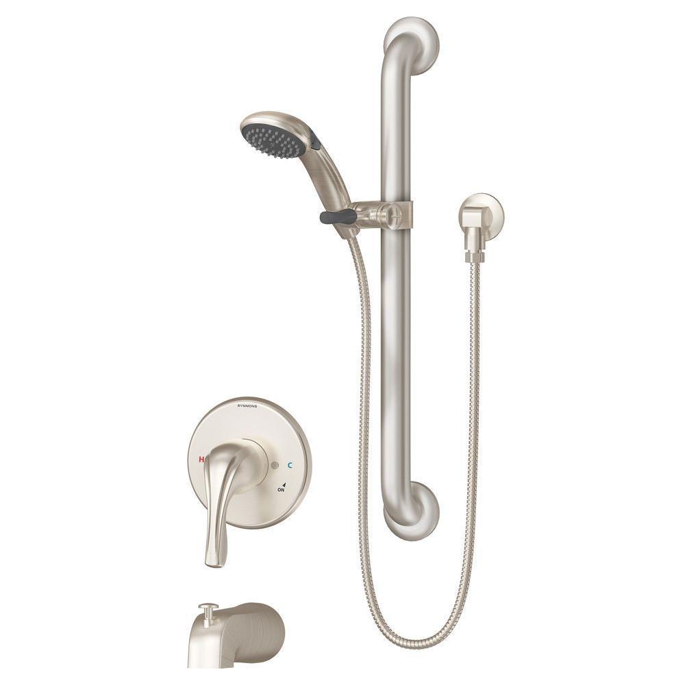 Origins Temptrol Single-Handle 1-Spray Tub and Shower Faucet with Integral Stops in Satin Nickel (Valve Included)