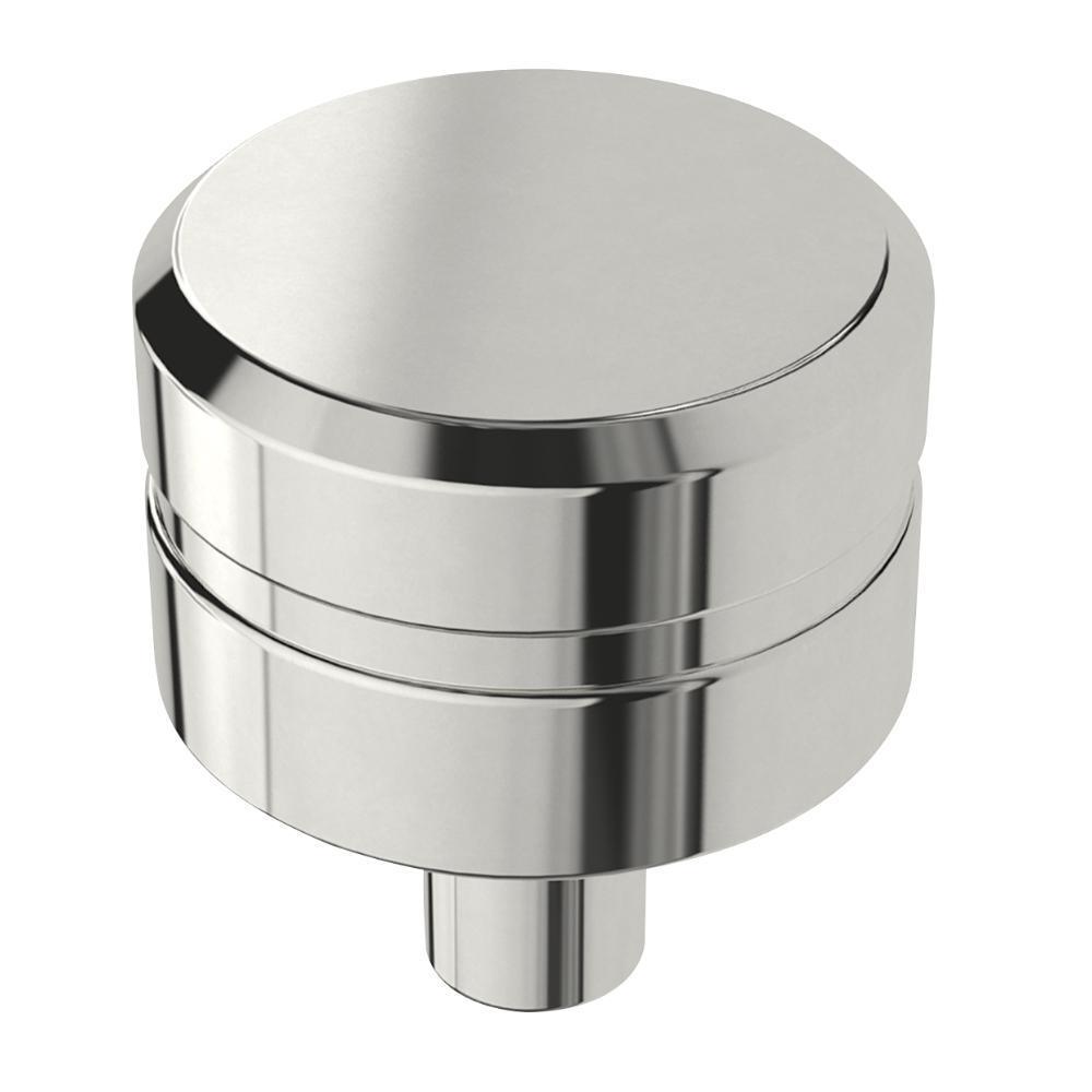 Etched Modern 1 in. (26 mm) Polished Chrome Round Cabinet Knob