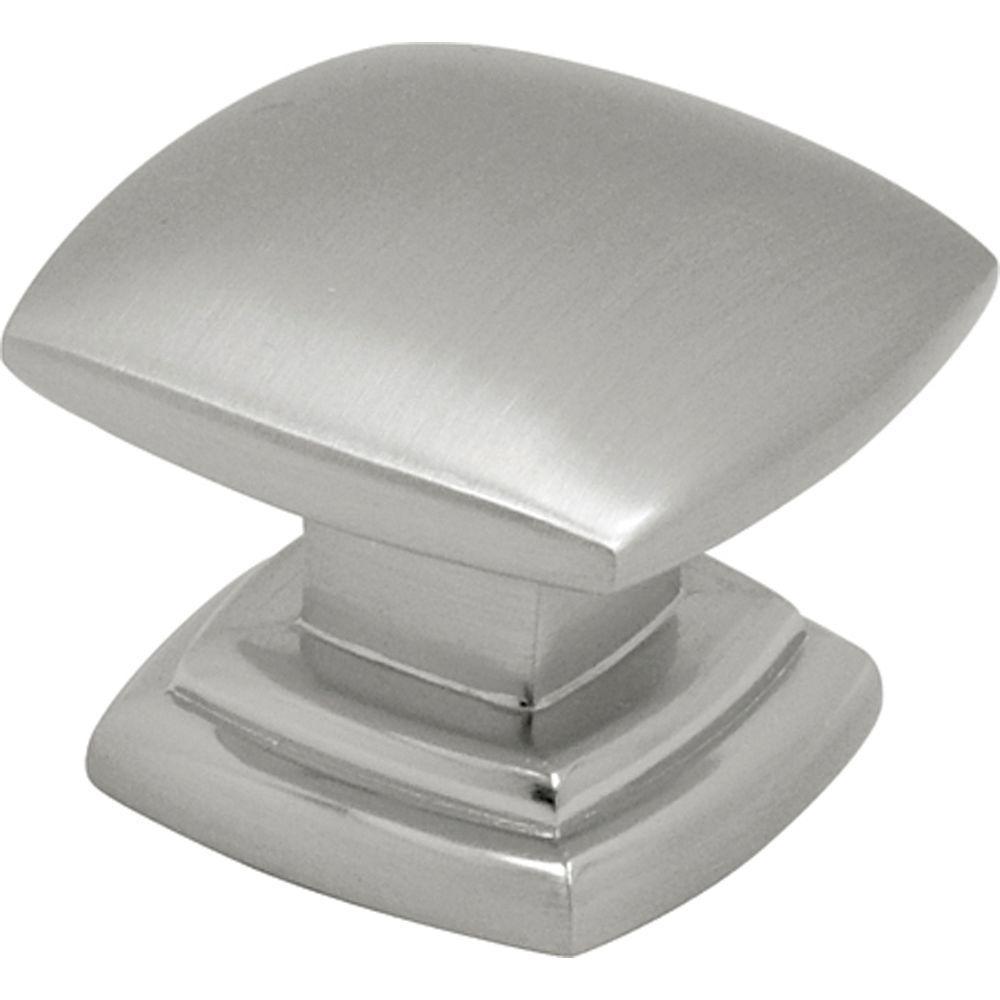 Euro-Contemporary 1-1/2 in. Satin Nickel Cabinet Knob