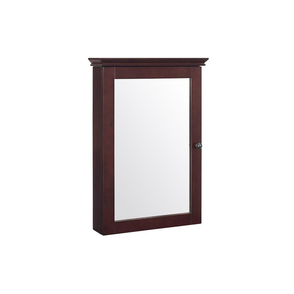 Lydia 19.25 in. W x 28 in. H x 5.25 in. D Surface Mount Medicine Cabinet in Espresso