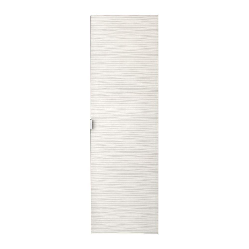 Textures Collection 15 in. W x 48 in. H x 12-1/4 in. D Bathroom Storage Wall Cabinet in Contour White
