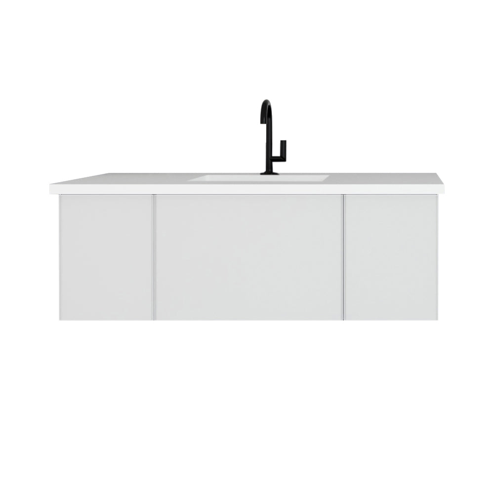 Laviva 313VTR-48CW Vitri 48" Bathroom Vanity with VIVA Stone Solid Surface Countertop