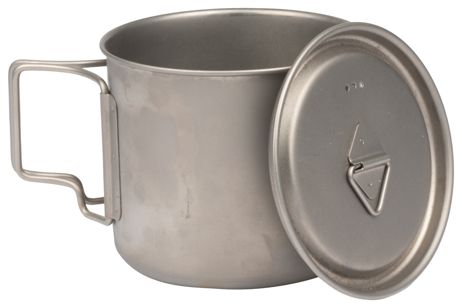 Olicamp Space Saver Mug 550 with Lid Titanium - Lightweight and Durable Camping Essential