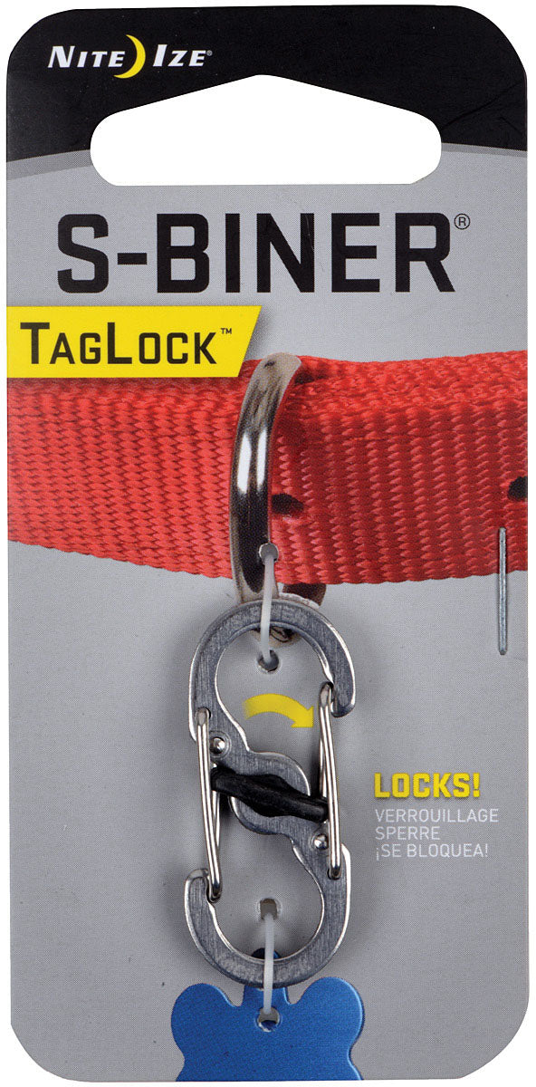 Nite Ize S-biner Tag Lock: Secure Stainless Leash and Collar Attachment
