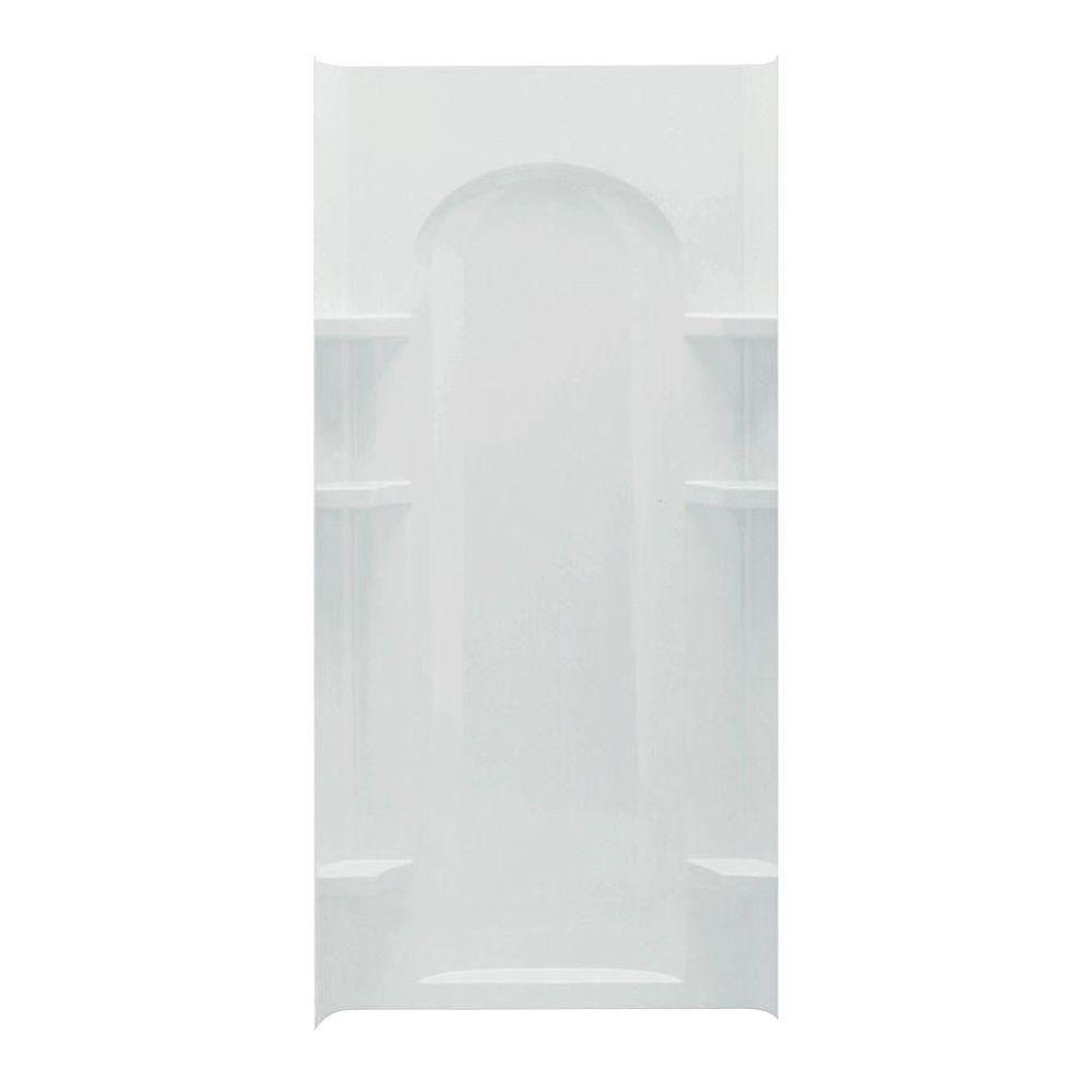 Ensemble 42 in. x 1-1/4 in. x 72-1/2 in. 1-piece Direct-to-Stud Shower Wall in White