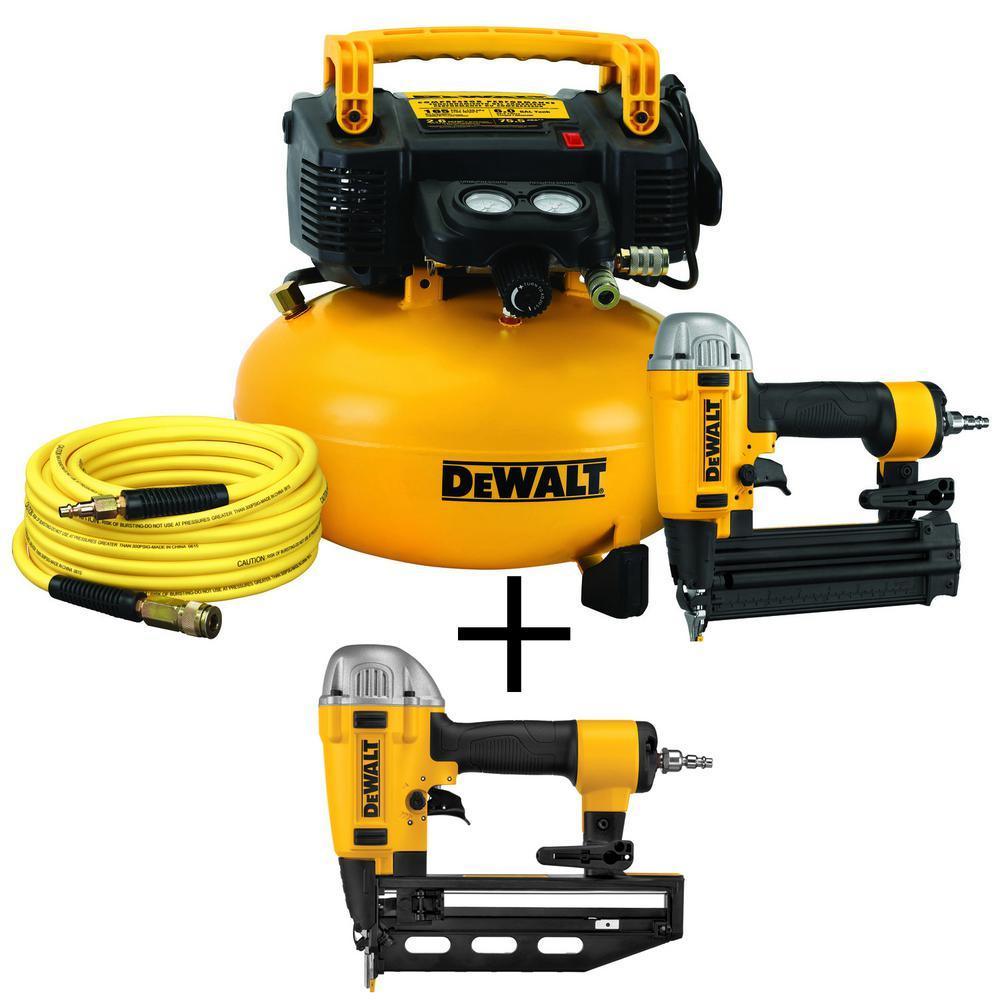 6 Gal. 18-Gauge Brad Nailer and Heavy-Duty Pancake Electric Air Compressor Combo Kit with Bonus 16-Gauge 2.5 in. Nailer