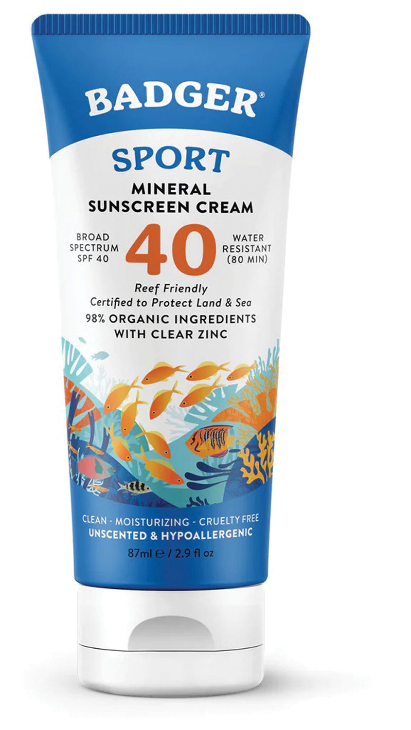 Badger Pls Zinc Sunscreen SPF 40 - 2.9oz, Natural Protection for Your Skin