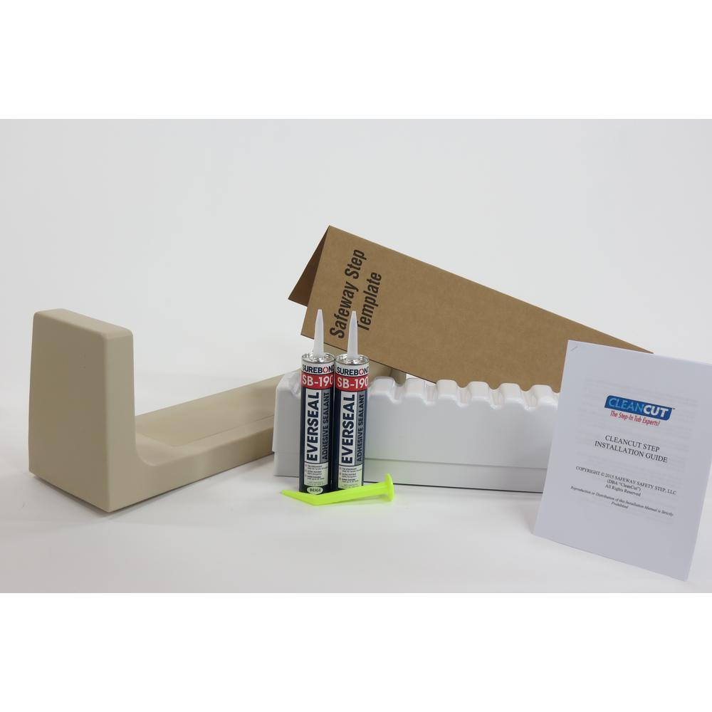 Wide Beige Step Bathtub Conversion Kit