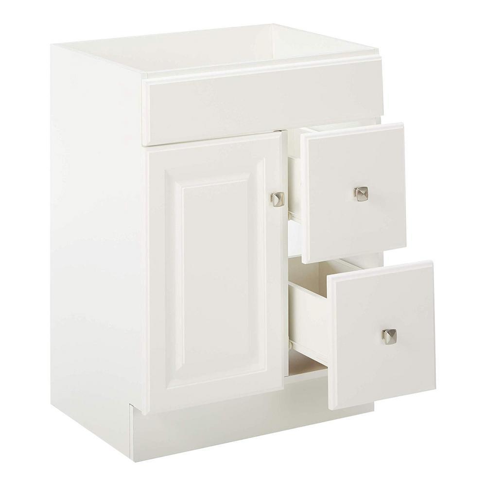 Wyndham 24 in. W x 18 in. D Unassembled Bath Vanity Cabinet Only in White Semi-Gloss