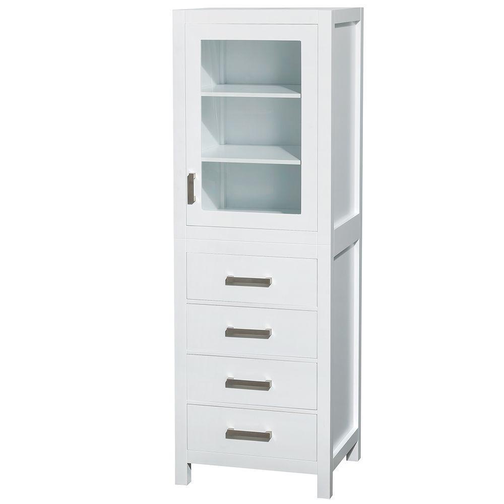 Sheffield 24 in. W x 71-1/4 in. H x 20 in. D Bathroom Linen Storage Tower Cabinet in White