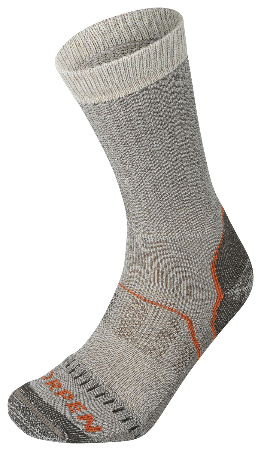 Lorpen T2 Hunt Xtreme Crew Socks - Brown, Medium