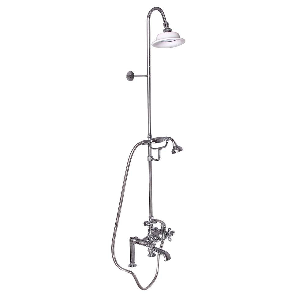 Barclay 4064-MC Elephant Spout Riser Shower HeadHand Shower Metal Cross Handles