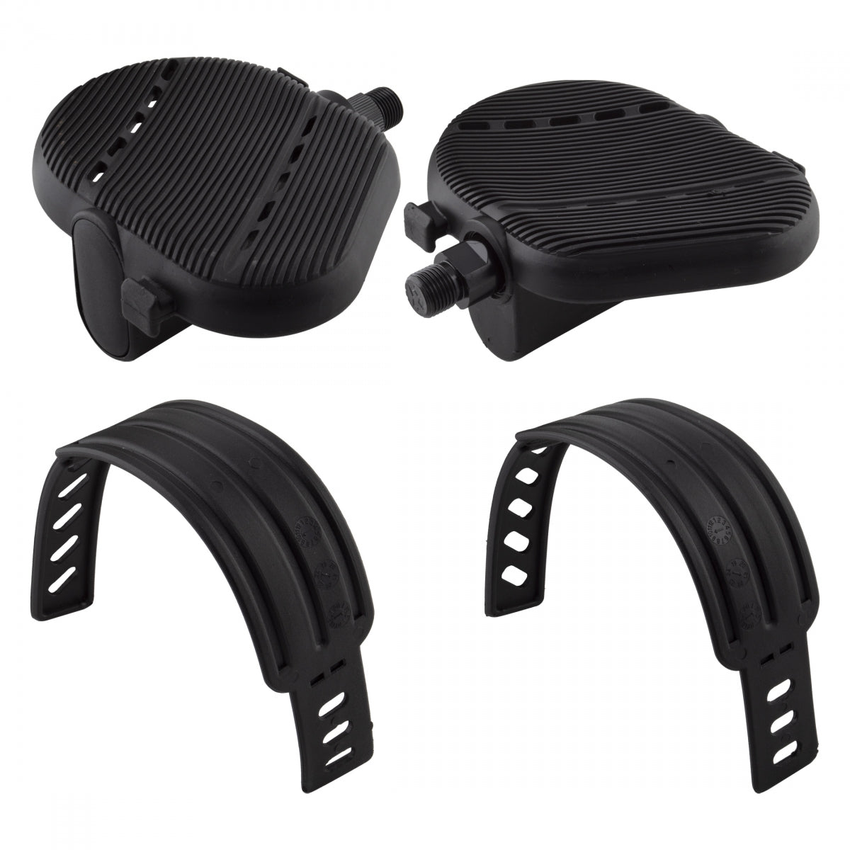 Sunlite Flat Form Exerciser Pedals 9/16in Black