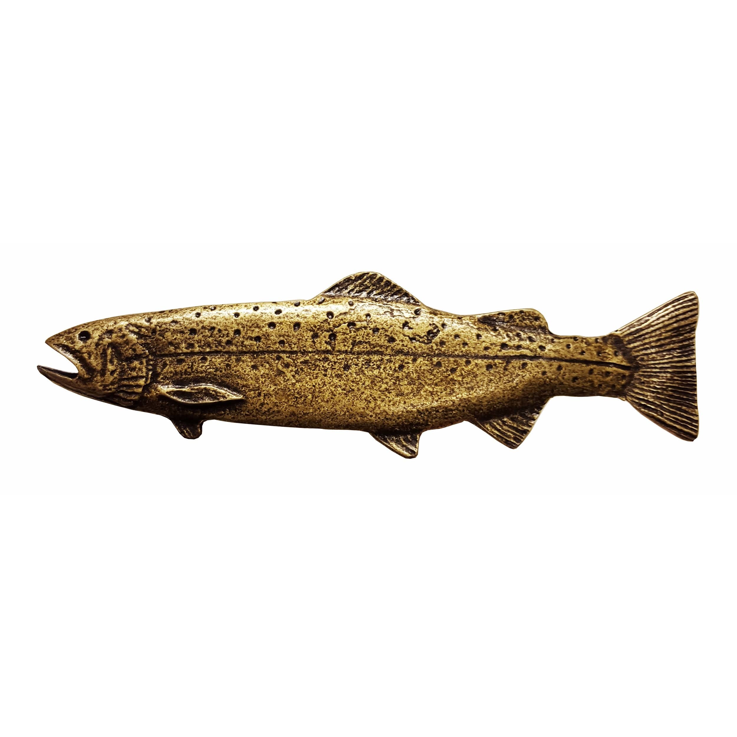 Long Trout Pull, Left, Antique Brass, Model 320AB