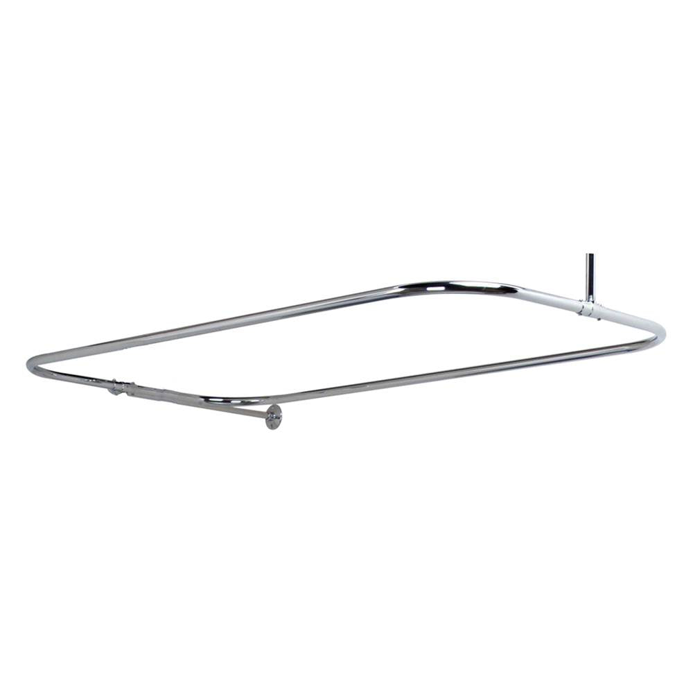 Barclay 4152-48 Rectangular Shower Rod With Side Sprt 48 x 24