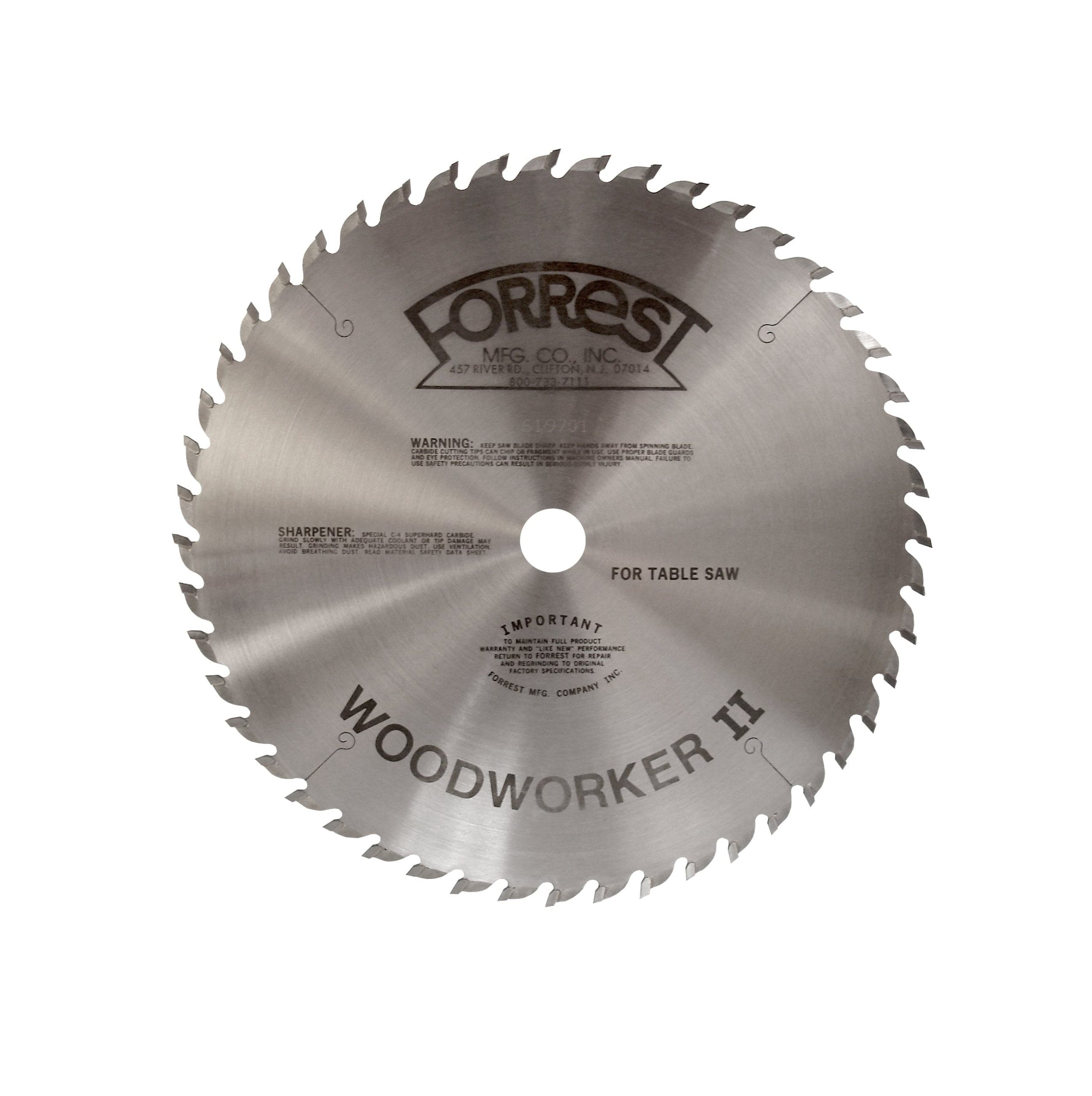 WW12487125 Woodworker II Saw Blade, 12" x 48T, .125" Kerf x 1" Bore, ATB